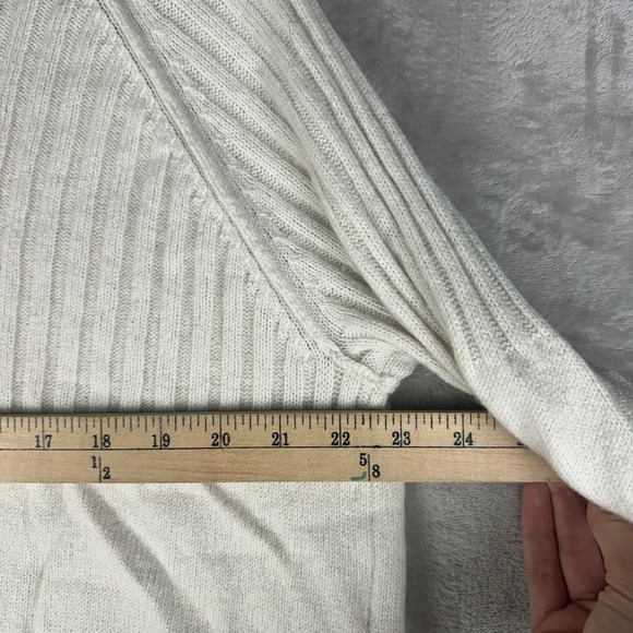Zaket & Plover Cream Ribbed Turtleneck Sweater Knit Long Sleeve Merino Wool XS - Picture 5 of 7
